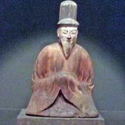 Seated male Shinto deity