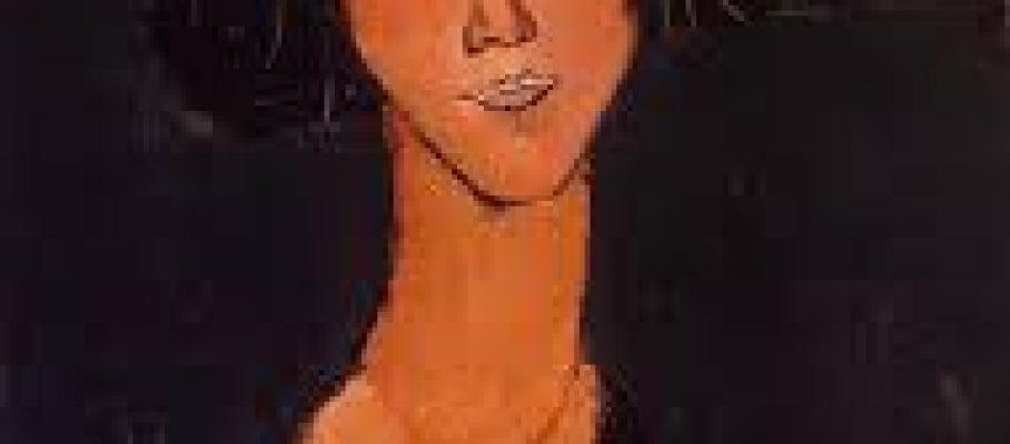 Modigliani young girl wearing a rose
