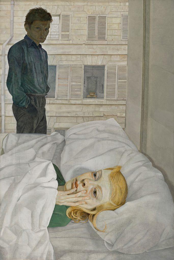 Hotel Bedroom, 1954.  Oil on canvas, 91.1 x 61 cm.  The Beaverbrook Art Gallery, Fredericton, Canada
