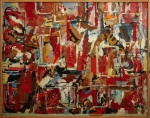(4) Frame on Frame, 1967. Oil, enamel, emulsion,collage, on canvas (83 x 105 cm)