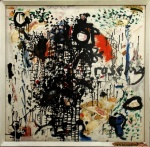 (5) Wordweb, 1968. Oil and collage on canvas (100 x 100 cm) 