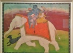 Bhairava riding an elephant.