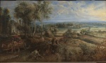 Peter Paul Rubens, An Autumn Landscape with a View of Het Steen in the Early Morning, probably 1636 © The National Gallery, London.