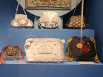Embroidered handbags.