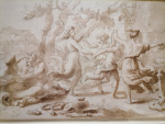 A dance before the herm of Pan, study.