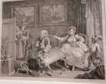 The harlot's progress, plate 2 (Moll is the mistress of a wealthy merchant).