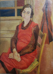 Renato Guttuso, Seated girl wearing a red apron.jpg