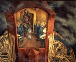 Remedios Varo - Embroidering the Earth's Mantle 1961. Private collection, Chicago.
