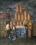 Remedios Varo - To The Tower 1961. Private collection (c) DACS, 2021.