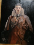 Leather coat, Edward Newling, WWI, pilot.