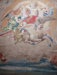Tapestry, the symbols of the four evangelists.