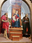 Virgin and Child with St John the Baptist and St Nicholas of Bari.