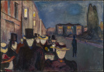 Edvard Munch, (1863-1944), Evening on Karl Johan, 1892, KODE Art Museums, Bergen, Norway