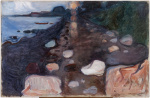 Edvard Munch, (1863-1944), Moonlight on the Beach, 1892, KODE Art Museums, Bergen, Norway