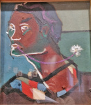 Self-portrait with old scarf, 1946.