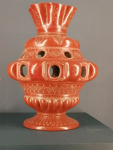 Altar lamp, búcaros, Chile, 1675.