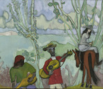 2. Peter Doig, Music (2 Trees), 2019. Photo Mark Woods. Copyright Peter Doig. All Rights Reserved. DACS 2023.