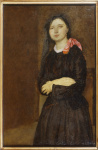 Fig27_Gwen John, Dorelia in a Black Dress, 1903-4. Oil on canvas, 73 x 48.9 cm Tate.