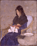 Fig83_Gwen John, The Seated Woman, (The Convalescent), c. late 1910s – mid 1920s. Oil on canvas, 27.7 x 22.5 cm. Ferens Art Gallery, Hull.